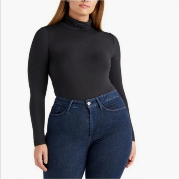 HILL HOUSE Luna bodysuit long sleeve NWT black - Picture 7 of 7